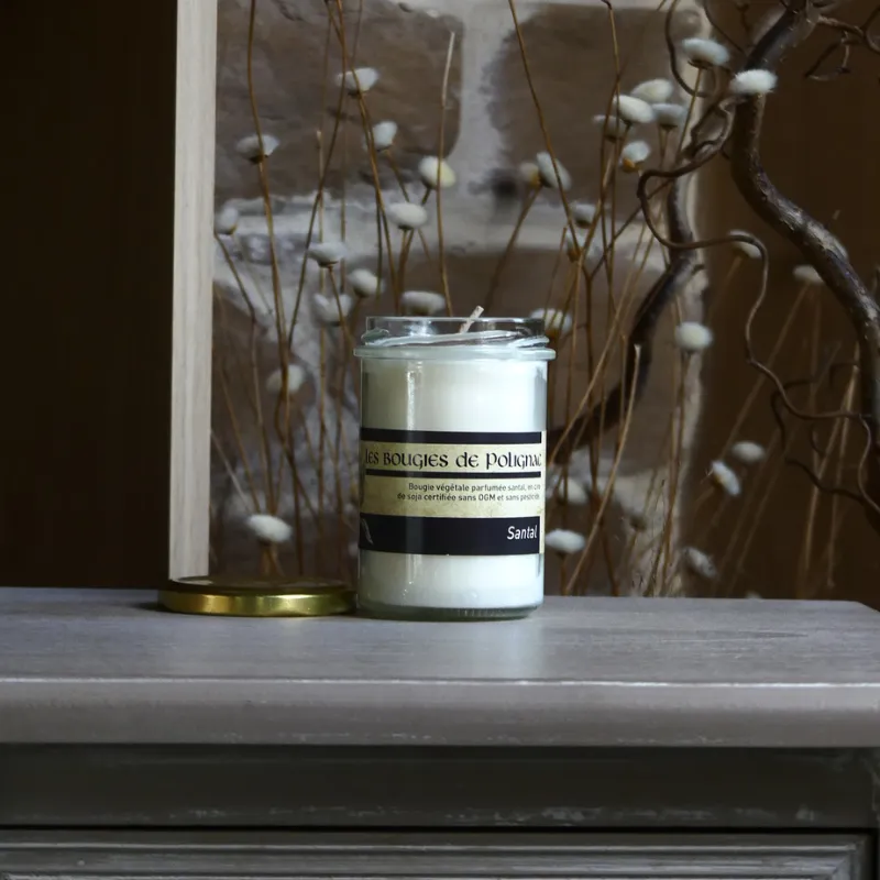 Bougie végétale santal