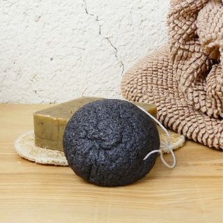 Eponge Konjac au charbon