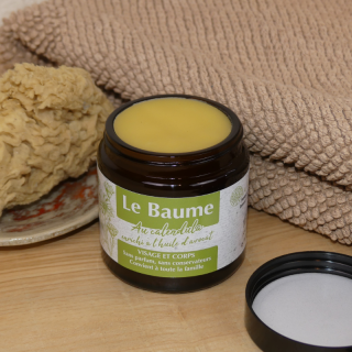 Baume nourrissant - Protection pour peaux sèches et sensibles - Karité brut, calendula, huiles d'olive, tournesol et avocat
