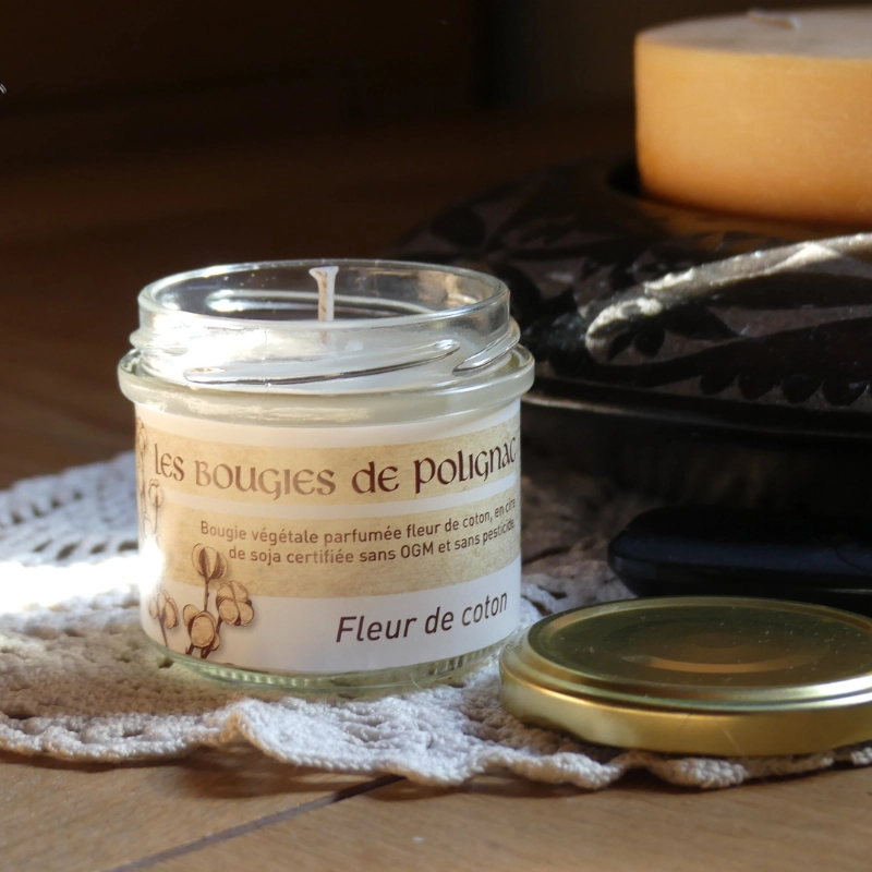 Bougie végétale parfumée fleur de coton
