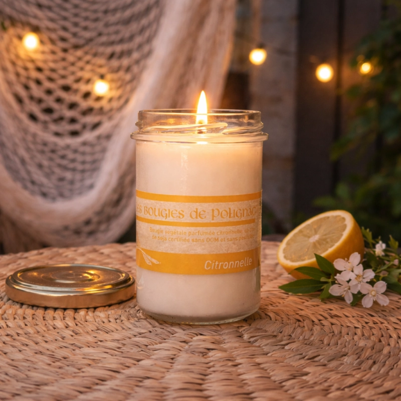 bougie végétale à la citronnelle