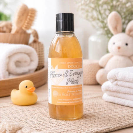 Savon liquide naturel à la fleur d'oranger et miel - Hydratant doux