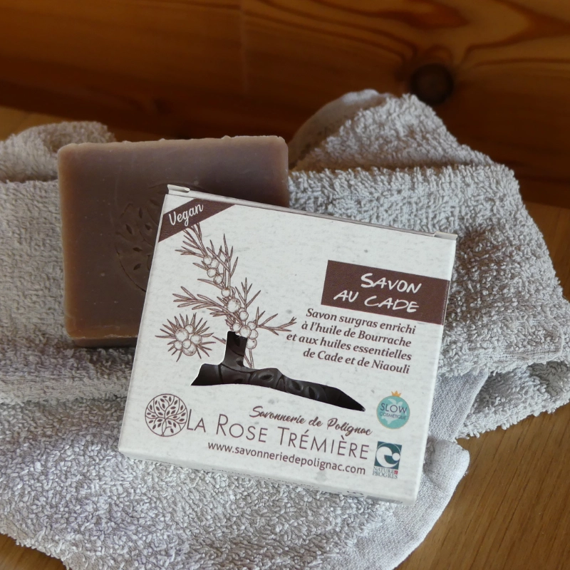 Savon au Cade | Savon artisanal naturel purifiant - La Savonnerie La Rose Trémière