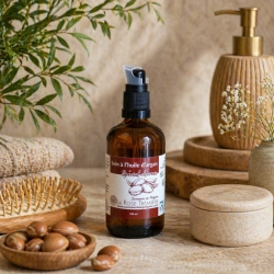 Huile cheveux naturelle à l'argan - Nourrit, fortifie et fait briller