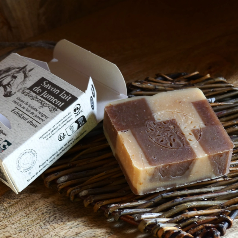 Coffret savons naturels géranium & lait de jument | Savonnerie de Polignac