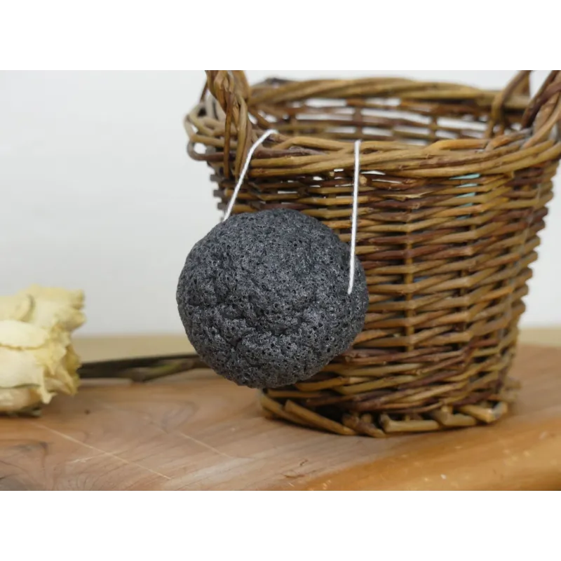 Eponge Konjac au charbon