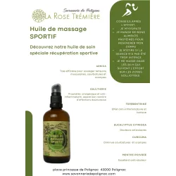 Huile de massage sportif - Arnica et huiles essentielles actives