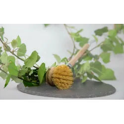 Brosse vaisselle rechargeable en bois de hêtre