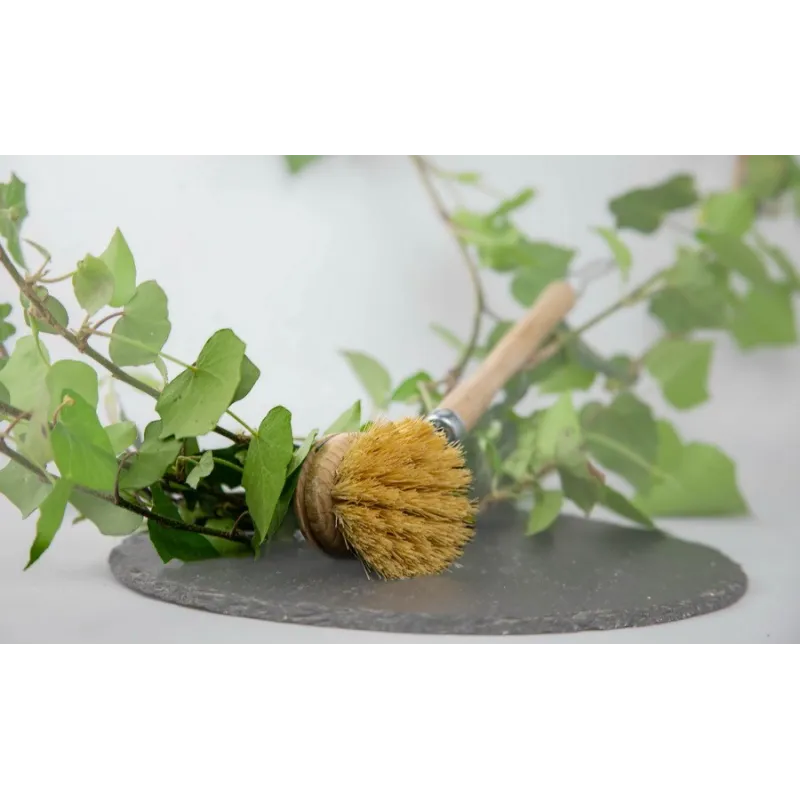 Brosse vaisselle rechargeable en bois de hêtre