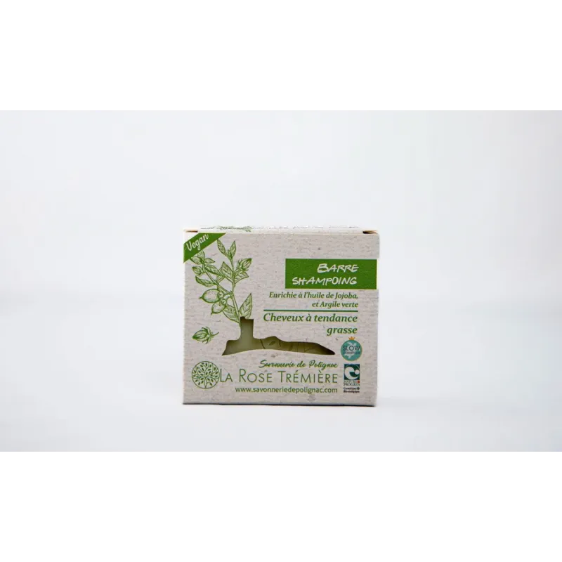 Shampoing cheveux gras La Rose Trémière emballage éco-responsable