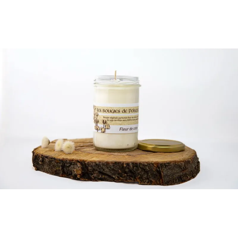 Bougie végétale fleur de coton