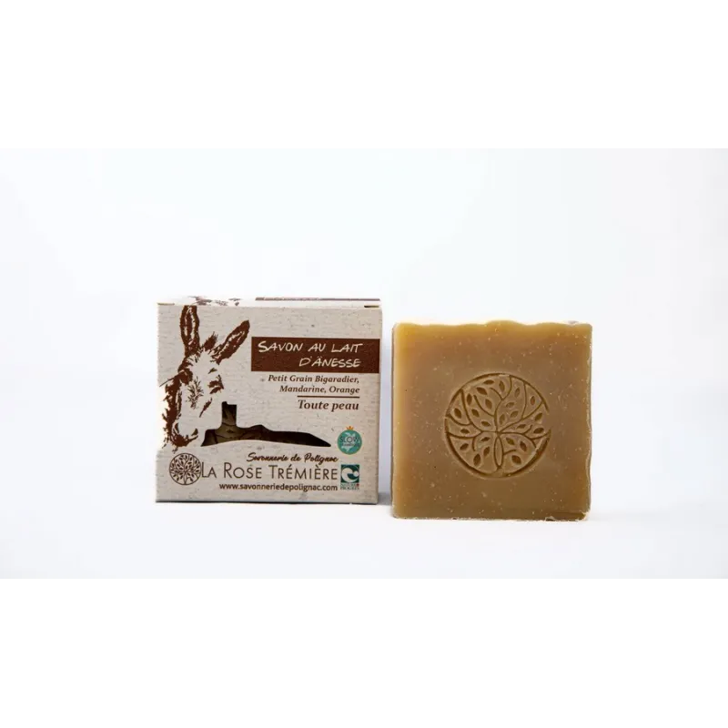 Savon naturel au lait d'ânesse, karité, coco et agrumes - Douceur et éclat
