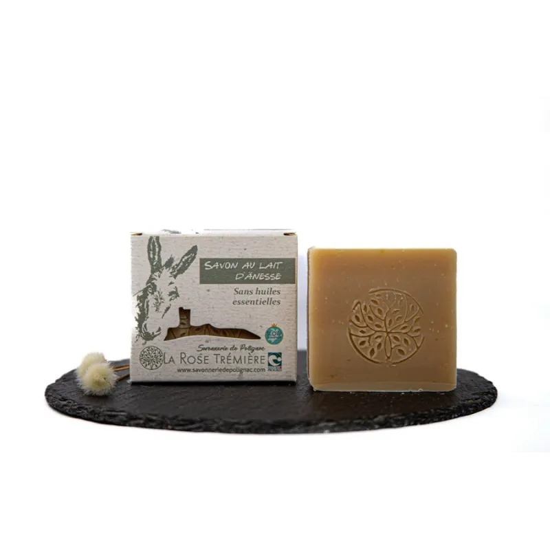 savon au lait d'ânesse sans huile essentielle naturel et doux