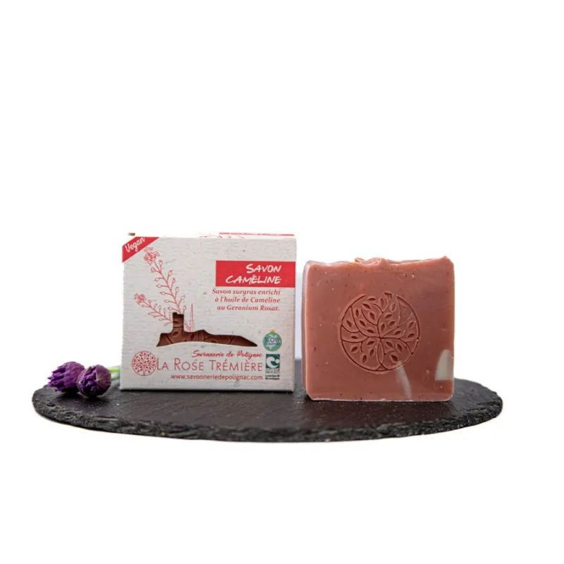 Savon artisanal, Géranium et Argile verte - Peau éclatante